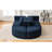 114.9" Blue Boneless With - Combined Functionality, Curved End Ottomans, 24.4" Seat Depth, High Density Foam And Soft Boucle Surface Design, Deep Seating, Pocket Springs Lumbar Support Pillows-1759432943