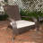 Duplex Patio Sense Coconino Wicker Conversation Set, Durable Adirondack Style Chairs Includes Khaki Cushions - Mocha