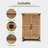 2.05 ft W x 1.5 ft D Outdoor Wood Tool Shed, Garden Wooden Tool Cabinet with Double Doors-74282563