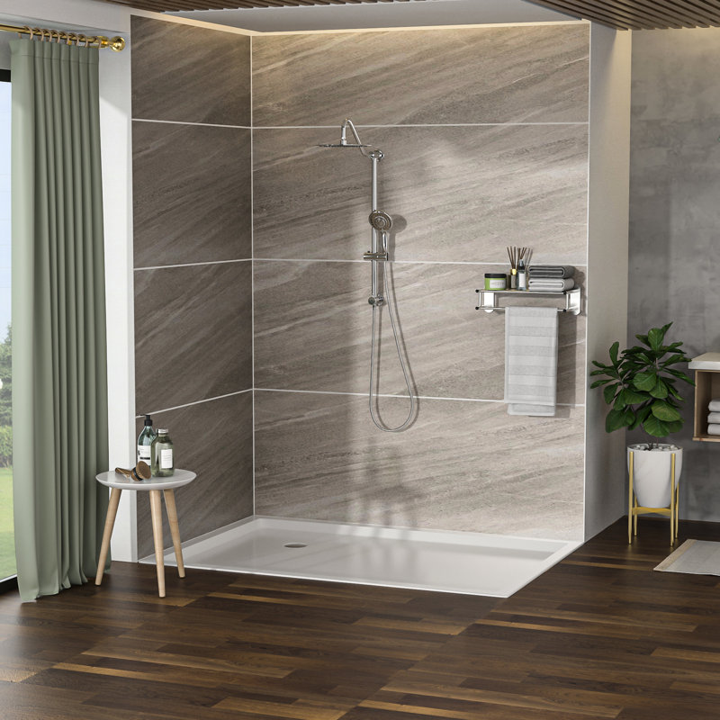 Douche - Douche de tête et à main de 10 pouces, 5 modes de jet, fixation murale, équipement de salle de bain amovible