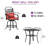 Arkayla 4-Person 5-Piece Metal Swivel Bar Height Patio Dining Set-111003605