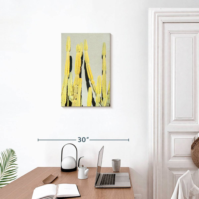 Harnek Yellow Cactus, 24" H x 16" W