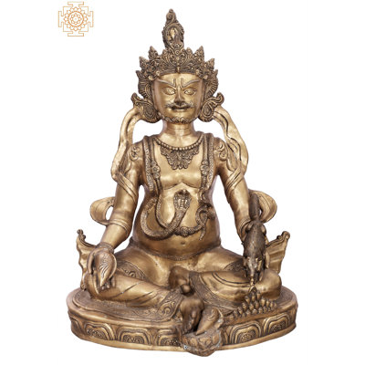 Grand bouddhiste Kubera en laiton