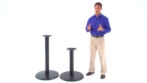 Beverly Black Cast Iron 18" Disk Style Bar Height Table Base