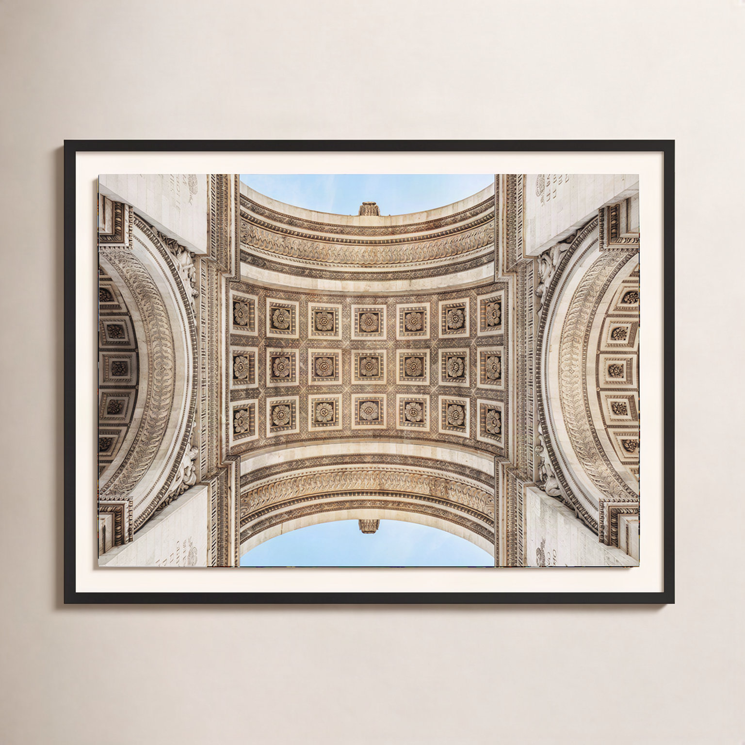 Arc De Triomphe Print by Guy Sargent, Black, 48" H x 72" W x 2.5" D