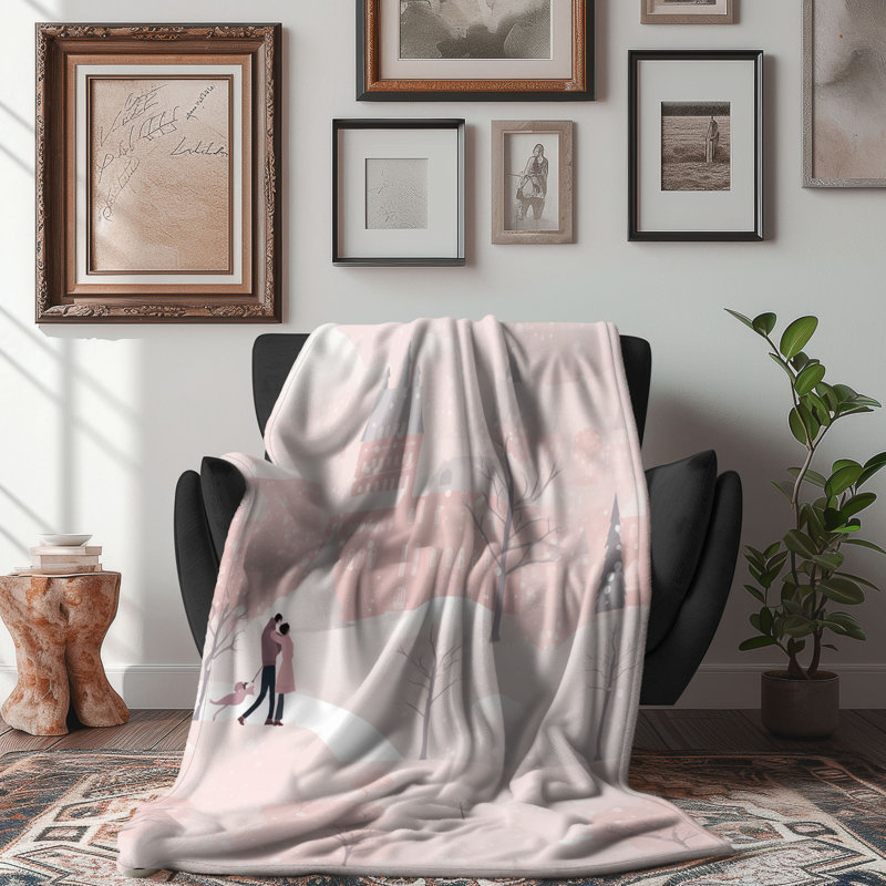 Doux amour - couverture Sherpa de qualité supérieure 1 pièce, L 60 po x L 80 po