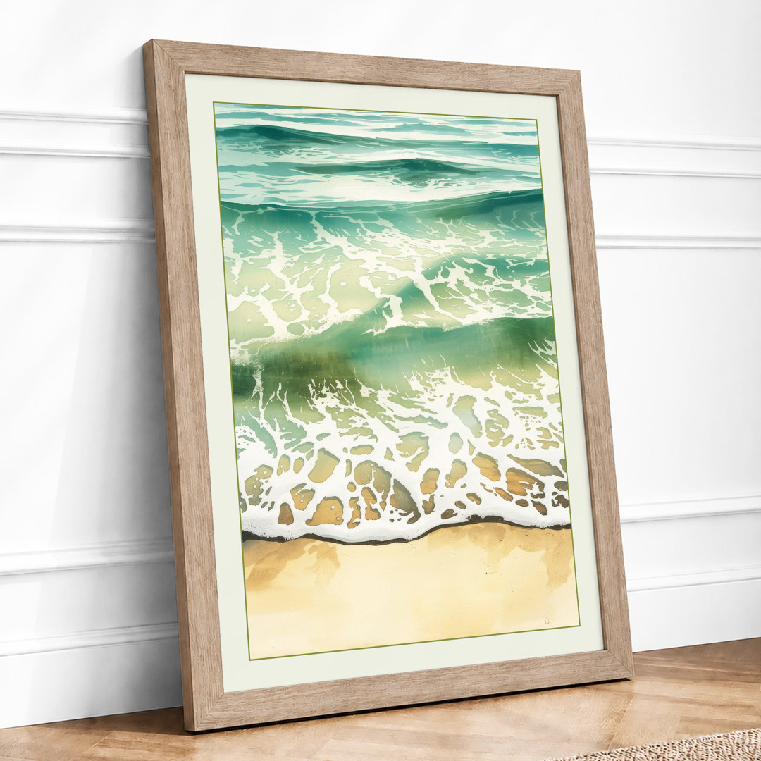 Waves at Tide Coastal - Framed Print