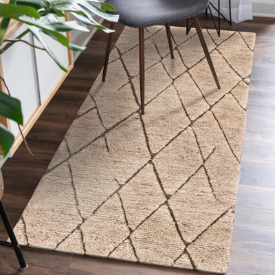 Tapis géométrique en laine noué à la main Tureka
