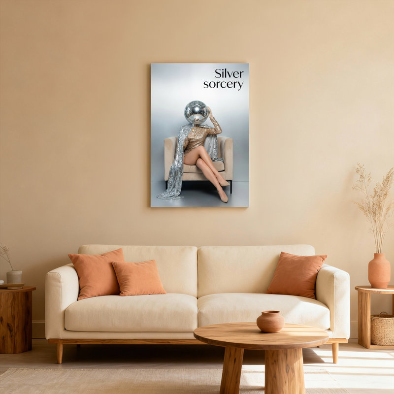 "Sorcery", art abstrait sur toile tendue sur toile, ensemble de 1, H 18 po x l 12 po