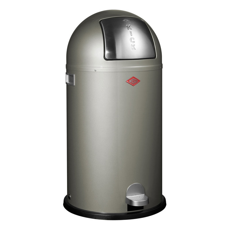 Step On Kitchen Trash Can - 40L, Nickel Silver