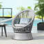26.7" Modern Wicker Lounge Chair with xianRattan and Iron Frame-2066770056-2066770059