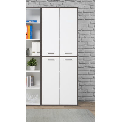Bibeau 4 Door Manufactured Wood Wardrobe