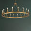 Lustre en roue de chariot de style bougie à 18 lumières Armistead-1080966604