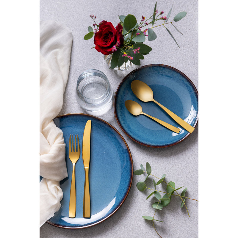 Reactive Dinnerware Dinner Plates, Blue