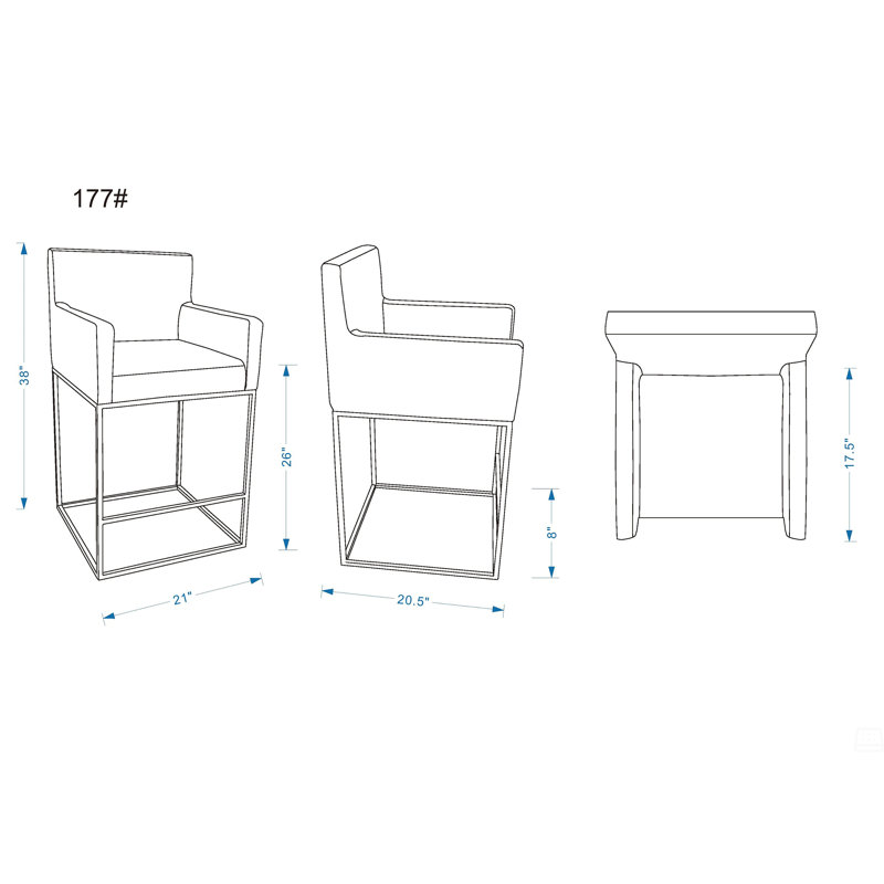 Tabouret de comptoir en métal