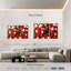 Libellule sur fond rouge-107965894