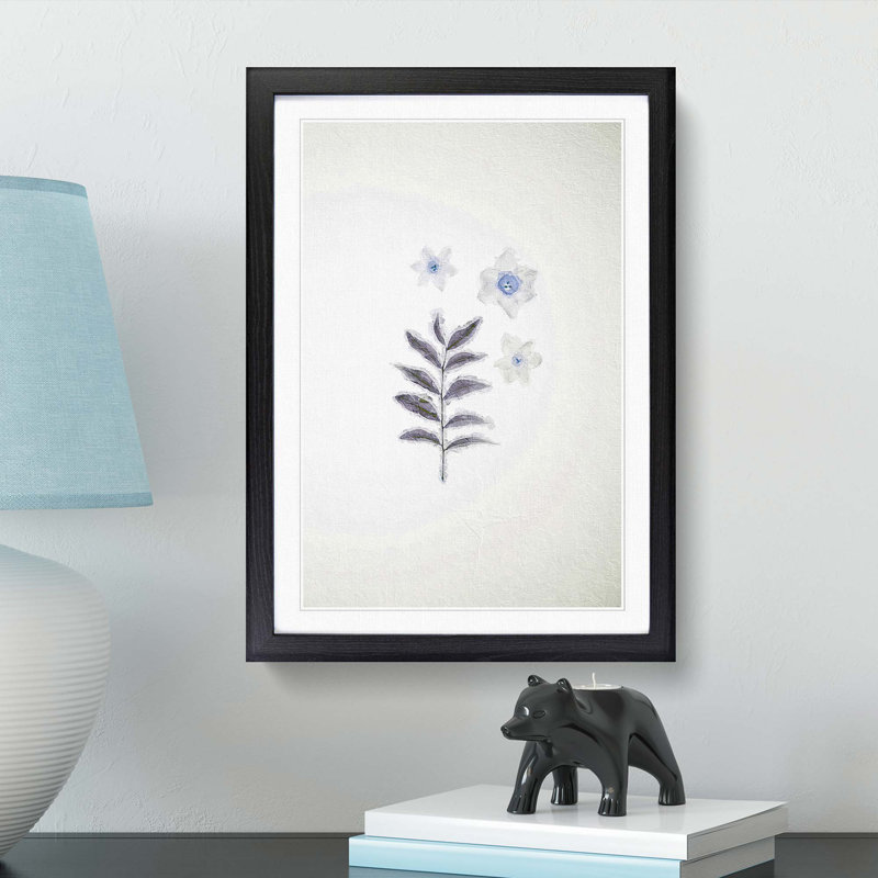 White Daffodil Dismantled - Framed Print, 65cm H x 48cm W x 2cm D, Black Framed