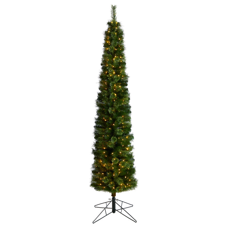 Lighted Artificial Pine Christmas Tree, 8' H