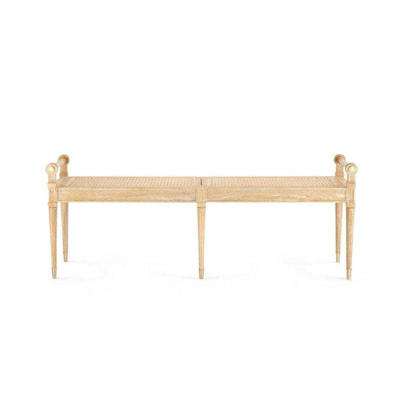 Paris Solid Wood Bench, Natural 