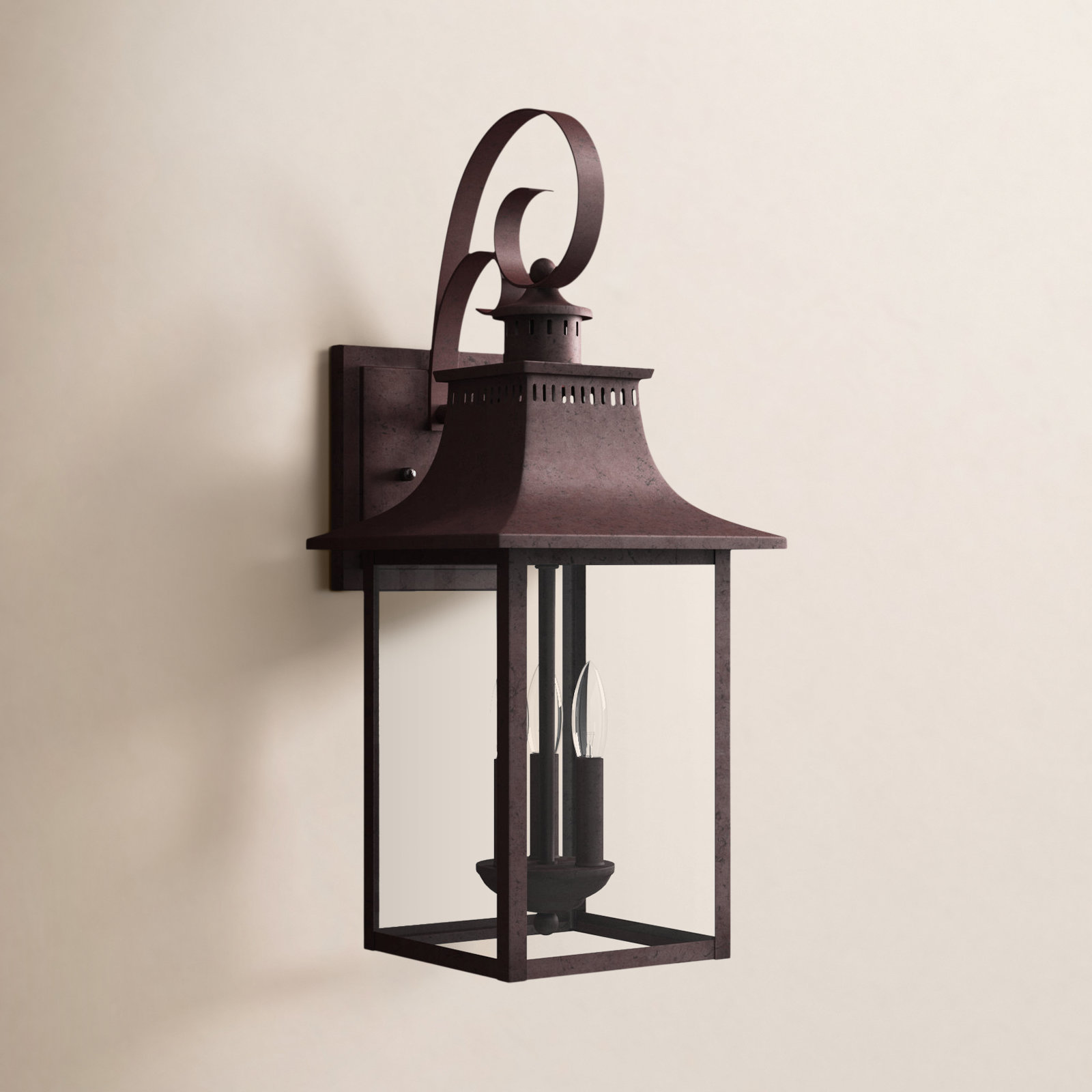 Amarone Outdoor Wall Lantern, Copper Bronze