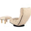 Fauteuil inclinable pour le balcon - réglable avec 3 sections de dossier et 14 sections de tête, siège à ressorts intégré, dossier ergonomique confortable de style japonais à dossier simple, 360