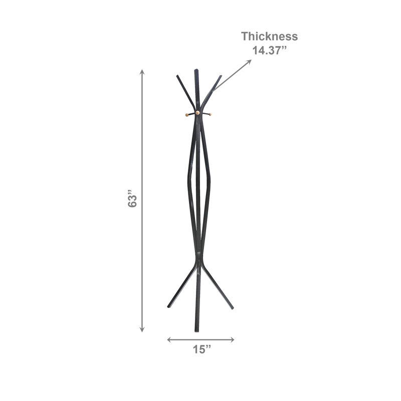 Marlee Metal Coat Rack Black
