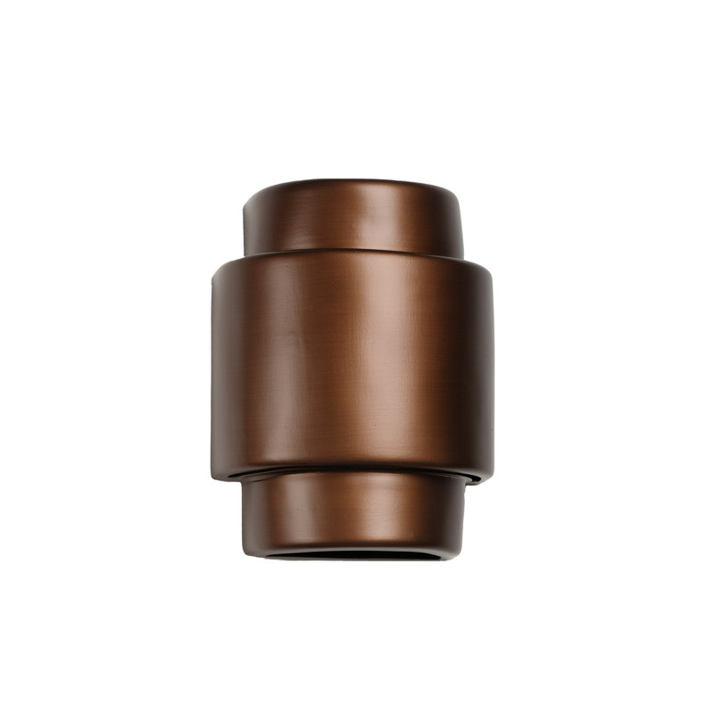 Chiyeko Ceramic Wall Light, LED Bulb Included, 13.5" H x 10" W x 6" D, Rubbed Bronze