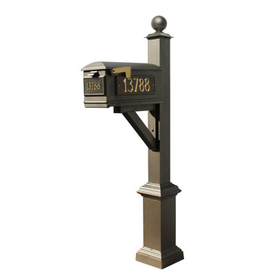 Westhaven Aluminum Post Mounted Post Box