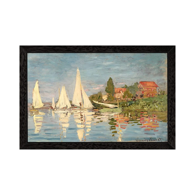 Claude Monet - Print on Canvas, 152.5 cm H x 101.5 cm W, Black Framed