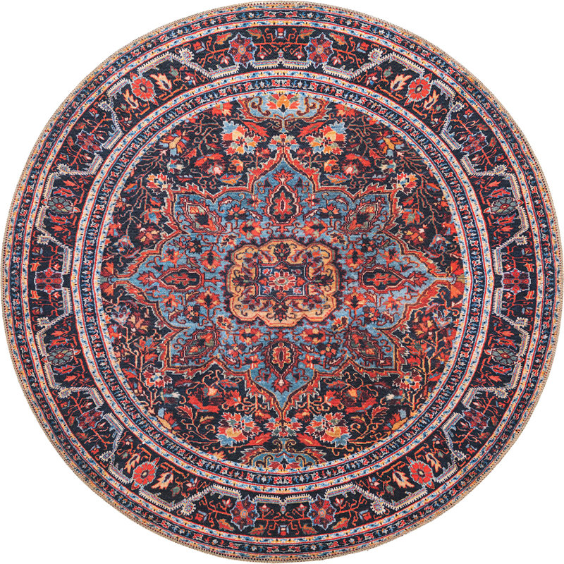 Mauri Chenille Oriental Indoor Rug, Round 3'6"
