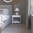 White Nightstand with Open Storage
