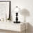 8" Vintage Table Lamp With Frosted Glass Dome Shade (Bulb Included)