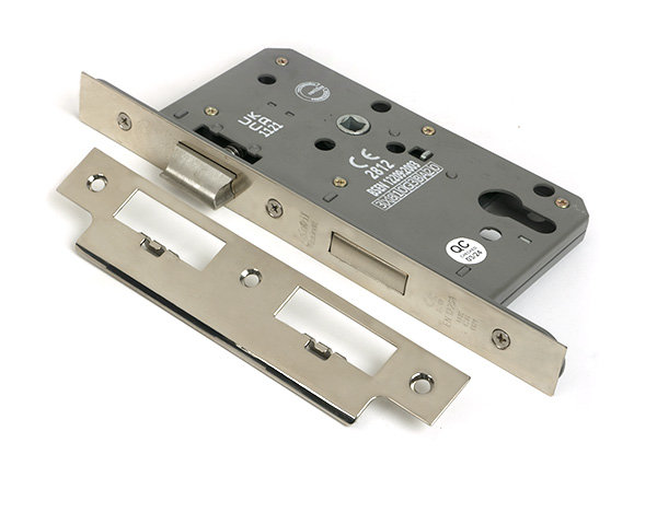 Euro Din Sash Lock, Polished Nickel