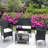 Patio Furniture Set Wicker Beige 4 Pc Rattan Outdoor Patio Cushioned Seat Sofa With Cushion-604827606