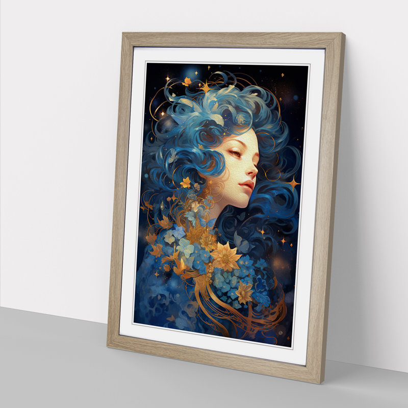 Single Picture Frame Print on Wood, 46cm H x 34cm W, Oak Framed