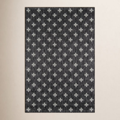 Umbria Striped Geometric Outdoor Rug