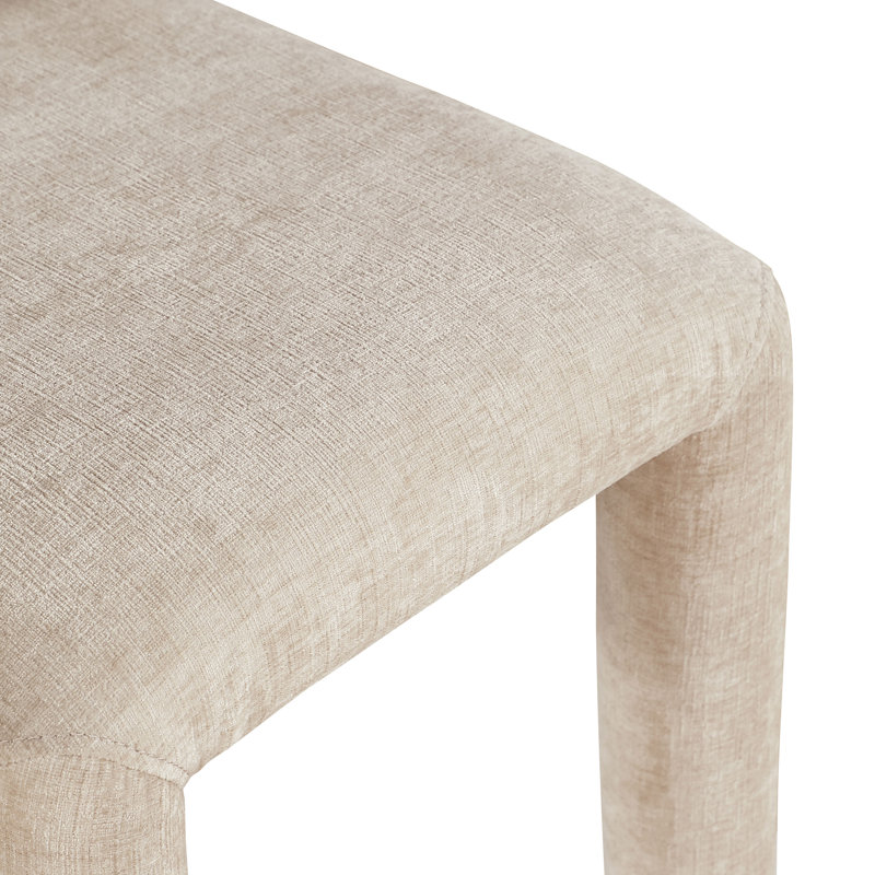Chaise Amari, Beige, Tissu chenille