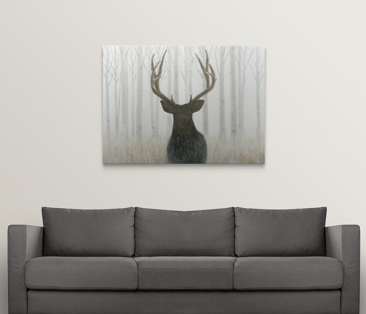 Ieuan Into The Forest by James Wiens - Painting, 17" H x 24" W x 1.5" D, Canvas