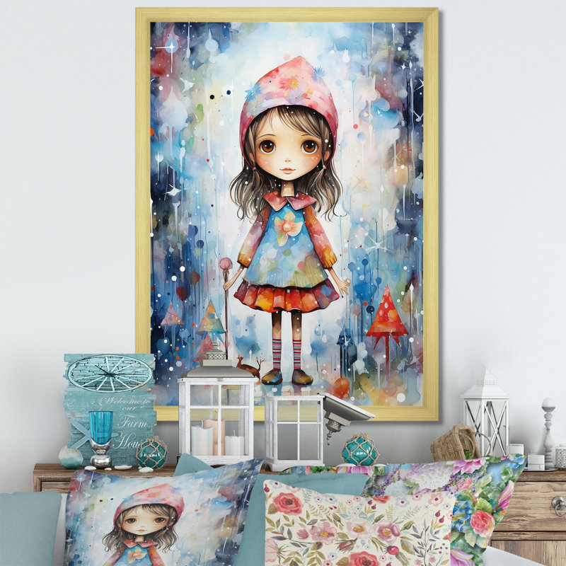 Mignon décorations de Noël pour enfants IV - Art mural, Cadre flottant blanc, H 20 po x l 12 po x P 1 po