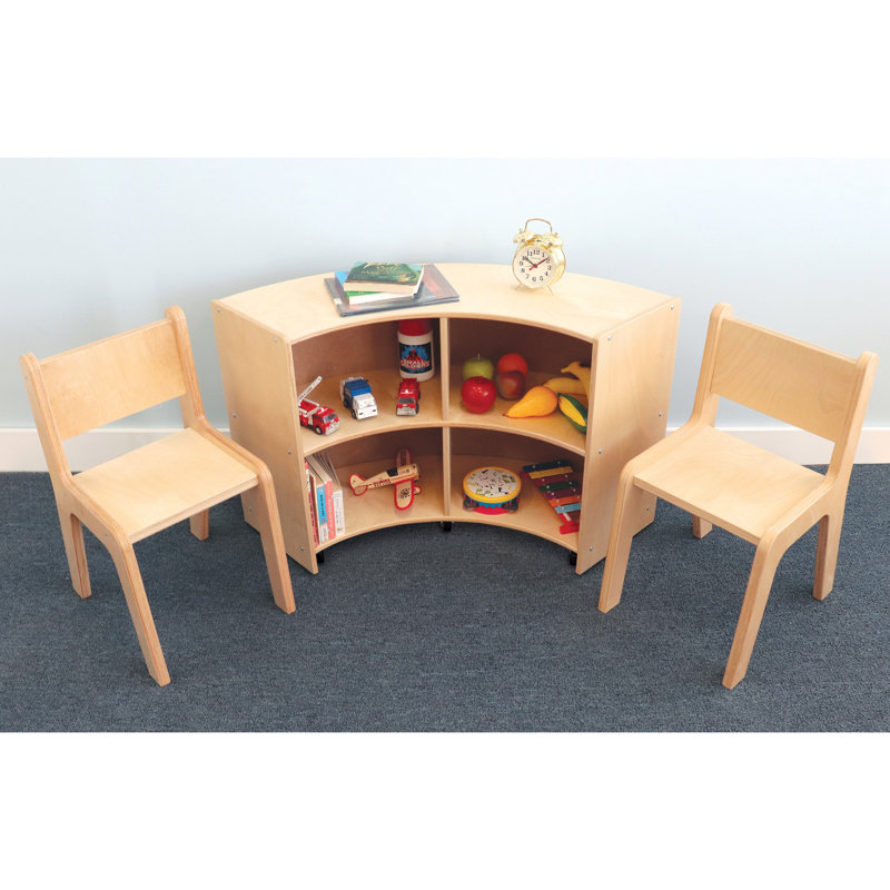 4 Compartment Manufactured Wood Shelving Unit