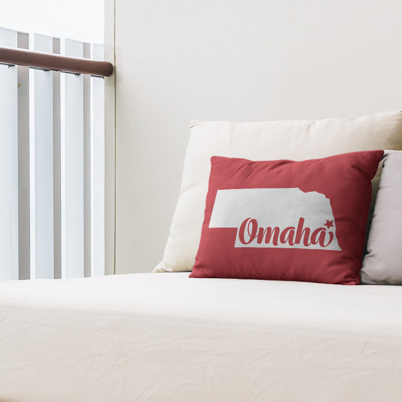 Coussin lombaire intérieur/extérieur, Omaha, Rouge