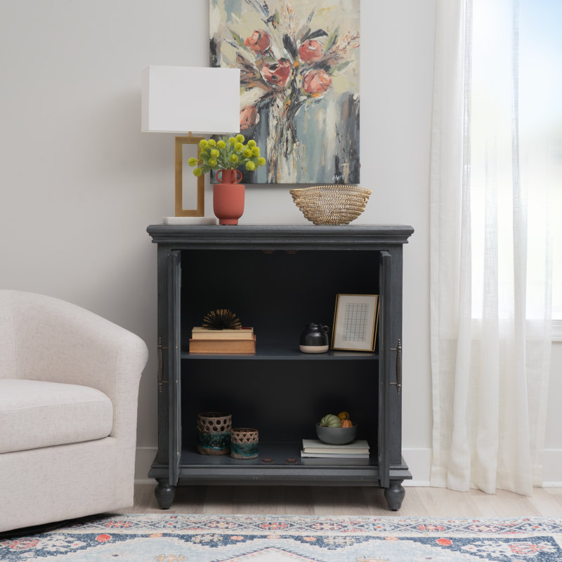 Kelcey 2 Door Cabinet Grey, Gray