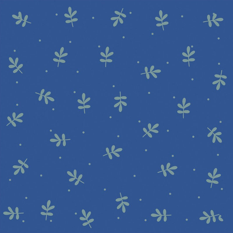 Carreau de papier peint adhésif lisse L 126 po x l 24 po Karole, Bleu