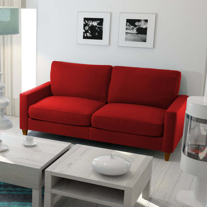 Mizpah 2 Seater Loveseat, Red, 2