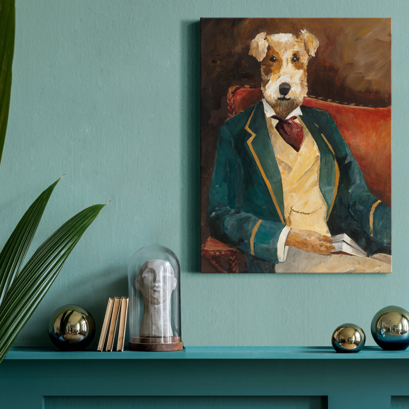 «Edar Allen Paw» par J Paul, reproduction d'art sur toile tendue, H 20 po x l 16 po x P 1 po