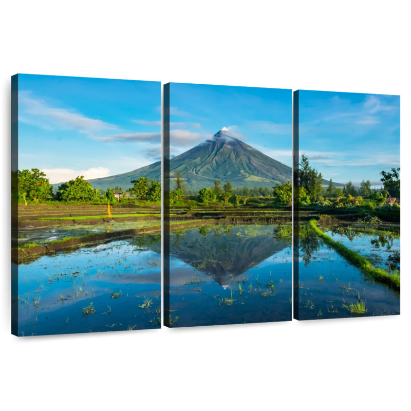 Mayon Volcano Reflection, 20" H x 33" W