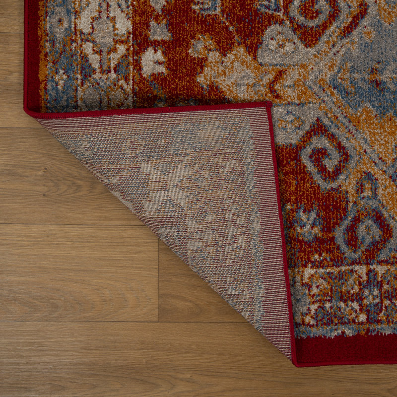 Luxe Weavers Incas Collection 186 Red Moroccan Floral Area Rug, Rectangle 8'9.6" x 12'6"