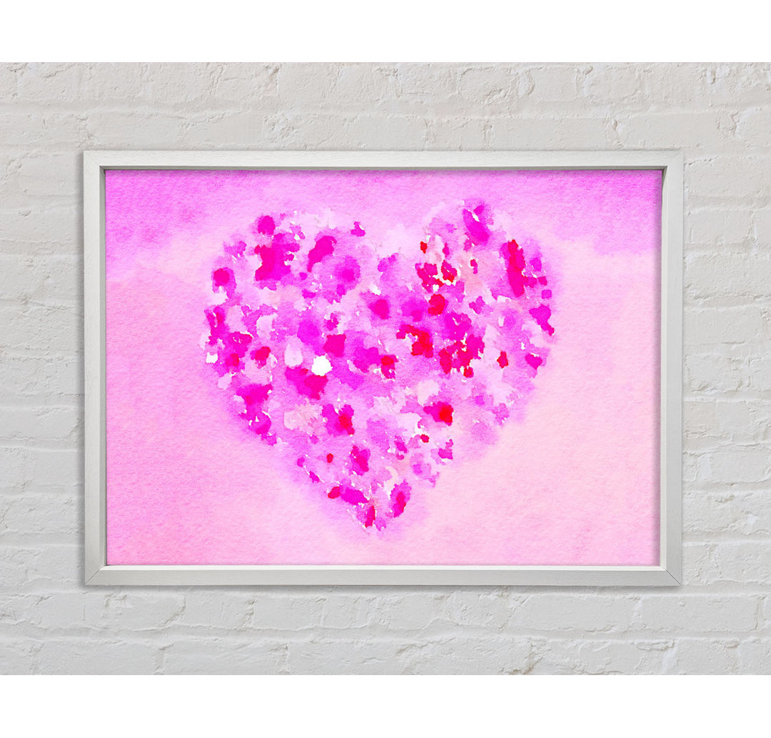 Love Heart Of Petals - Single Picture Frame Kunstdrucke auf Leinwand