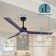 60" Elizandra 3 - Blade LED Standard Ceiling Fan with Remote Control and Light Kit Included