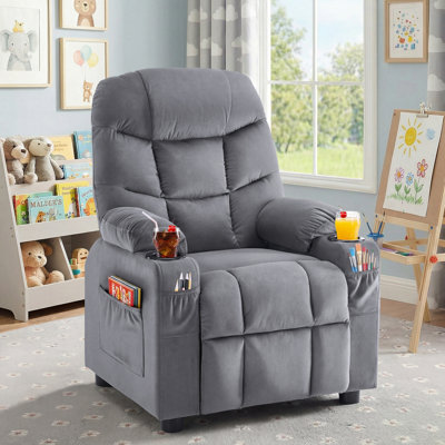 Aalanah Kids 16'' Recliner and Ottoman